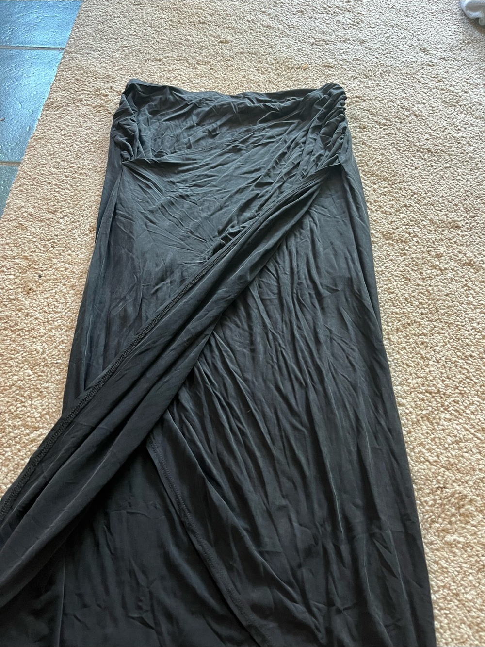 Trouvé Rouched Front Midi Skirt Size XS